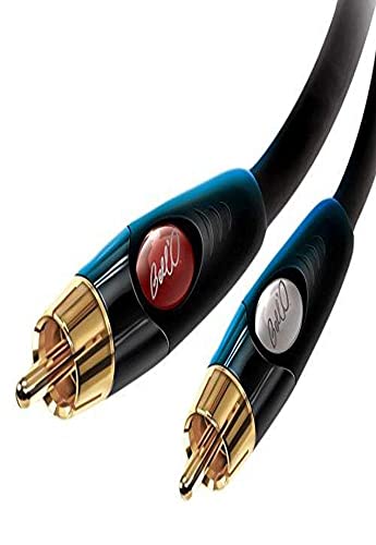 Câble audio RCA mâle mâle double cordon stéréo 4m noir Bell'O ST7304