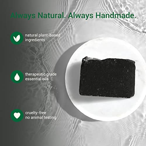 Herb’n Eden Bar Soap, Handmade, 100% Natural Ingredients, For Combination Skin, Eczema, Acne, For Face And Body, Women And Men (Activated Charcoal) #TOP3