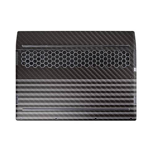 Image of MightySkins Carbon Fiber Skin Compatible with Alienware M17 R5 (2022) Full Wrap Kit - Pinstripe | Protective, Durable Textured Carbon Fiber Finish | Easy to Apply & Change Styles | Made in The USA