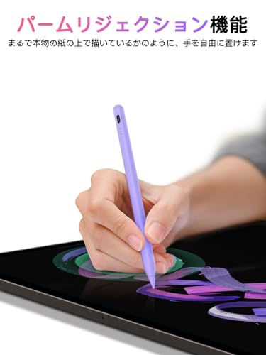 KEEPRO iPad ペンシル 2018〜2025年iPad対応 Apple Pencil代替 タッチペン スタイラスペン Type-C急速充電 超高感度 傾き感知 パームリジェクション 磁気吸着 誤作動防止 極細ペン先 替え芯3本付き K716 の商品画像 6
