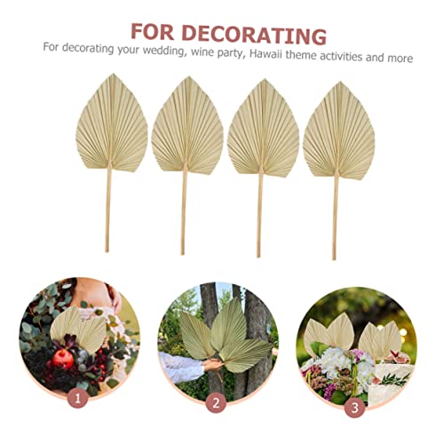 16 hojas secas de palma decorativas para boda miniatura 4