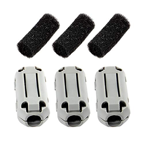FYSETC 3D Printer 1.75 Filament Filters Cleaner Blocks Flame Resistant Rubber Foam Wiped Off Debris for PLA ABS PETG or Other Printing Filaments-3Pcs Gray