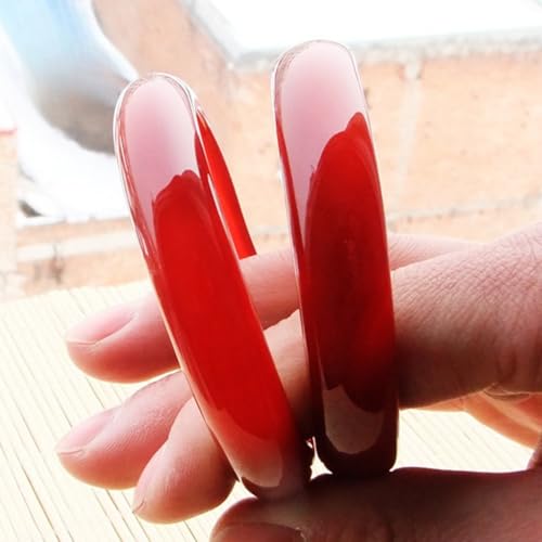 Bracelet en pierre d'agate rouge naturelle et perles précieuses - 7