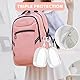 Mrltau PVC Schutzhülle für 15-17 cm Vinyl Plush Puppen, Transparente Umhängetasche mit Pompon, Klarsicht Display-Tasche zum Tragen und Aufbewahren von Plüschpuppen im Keidung (Weiß)