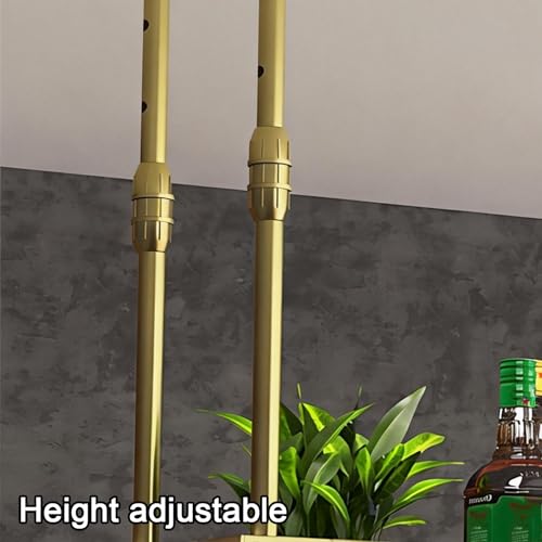 Soporte suspendido para botellas de vino con porta copas, madera Acacia miniatura 5