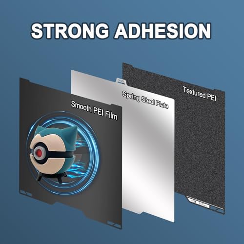Image of 335x325mm Double-Sided PEI Build Plate for Bambu Lab H2C /A2L, Black Smooth & Textured Flexible Spring Steel Plate, PLA PLA+ TPU Low Temp Printing Bed