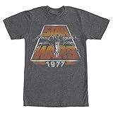 Impreso en Estados Unidos. STAR WARS Big & Tall Space Travel - Camiseta de manga corta para hombre, Carbón jaspeado, 3X-Large Big Tall