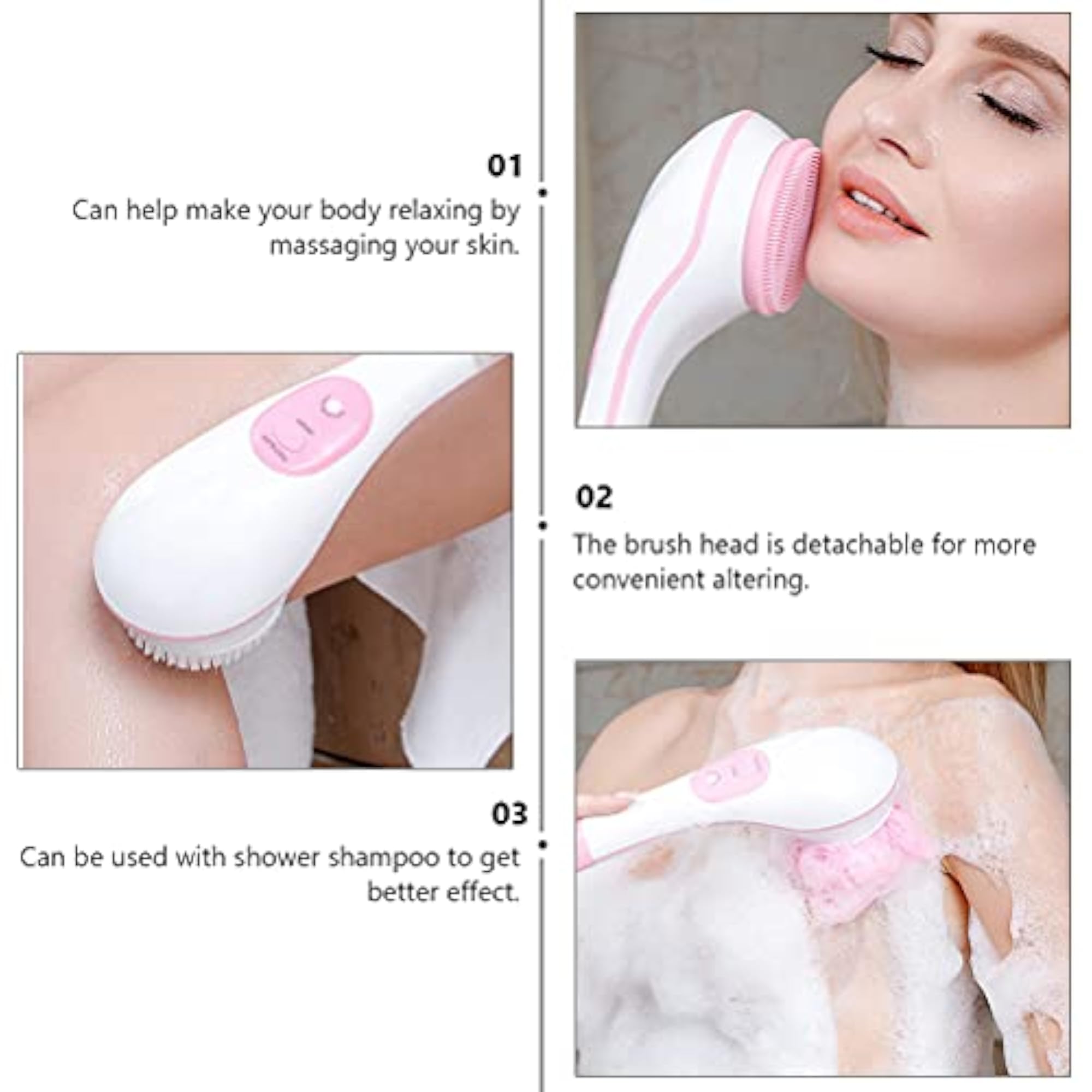 Electric Bathing Cleaning Instrument with Long Handle