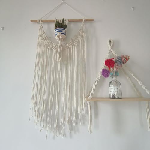Macramé pour chambre KnSam beige 45X80cm boho chic - 5