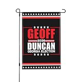 12x18 Geoff Duncan for Governor Flag Georgia 2026 Election Garden Flags Double Sided Burlap Yard Signs Room Decor