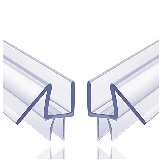 2-Pack Butecare Frameless Shower Door Bottom Seal – Stop Shower Leaks and Create a Water Barrier (3/8” x 39”)