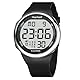 Hearkent 8 Vibrationsalarm, Uhr, Medikamentenerinnerung, große Ziffern, wasserdicht, silber, Minimalist