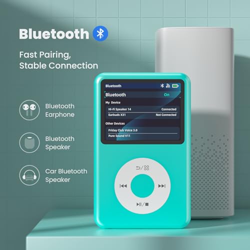 Image of Y1 Mp3 Player with Bluetooth 128G Innioasis Version Upgrade Portable Mini HiFi Sound Bluetooth Digital Music Player 2.4 inch Screen Nice Gift for 2025 Green