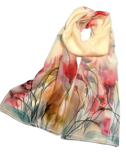 Shanlin Super Large Silk Feel Floral Scarves for Women in Gift Box2