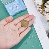 DICOSMETIC 15 Pairs 925 Sterling Silver Earrings Posts Flat Pad Earring Studs with 50Pcs Ear Nuts and 1Pc Polishing Cloth for Jewelry Making - Image 3