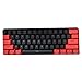Produktbild Keycaps PBT Tastenkappe Hintergrundbeleuchtung Transluzent Double Shot PBT 61 Tasten (rot+schwarz)