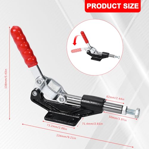 Image of 1-Pack, 304H Push Pull Toggle Clamp, 1,499 lb Holding Capacity