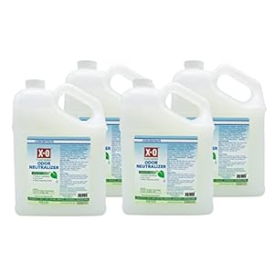 X-O Odor Neutralizer Cleaner Concentrate with Mild Cleaning Additive – Natural, Plant-Based Odor Eliminator Deodorizer, 1 Gallon, 4-Pack