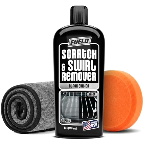 Fueld Black Scratch Remover – Car Scratch Repair & Swirl Remover for Vehicles – Deep Scratch Repair Compound & Polishing – Car Paint Repair Kit for Clear Coat & Paint Restoration – 8 oz with Towel