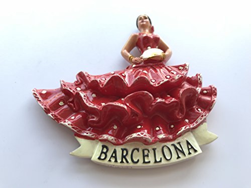 Imán decorativo 3D Flamenco dancer 12x10 cm miniatura 5