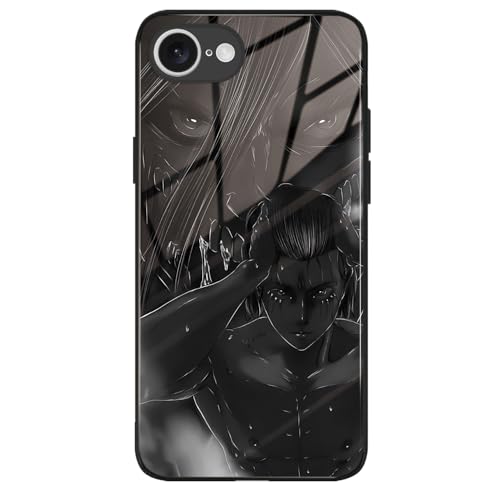 Coque Eren Anime pour iPhone 17e protection dos verre trempé 9H manga 6,1 pouces