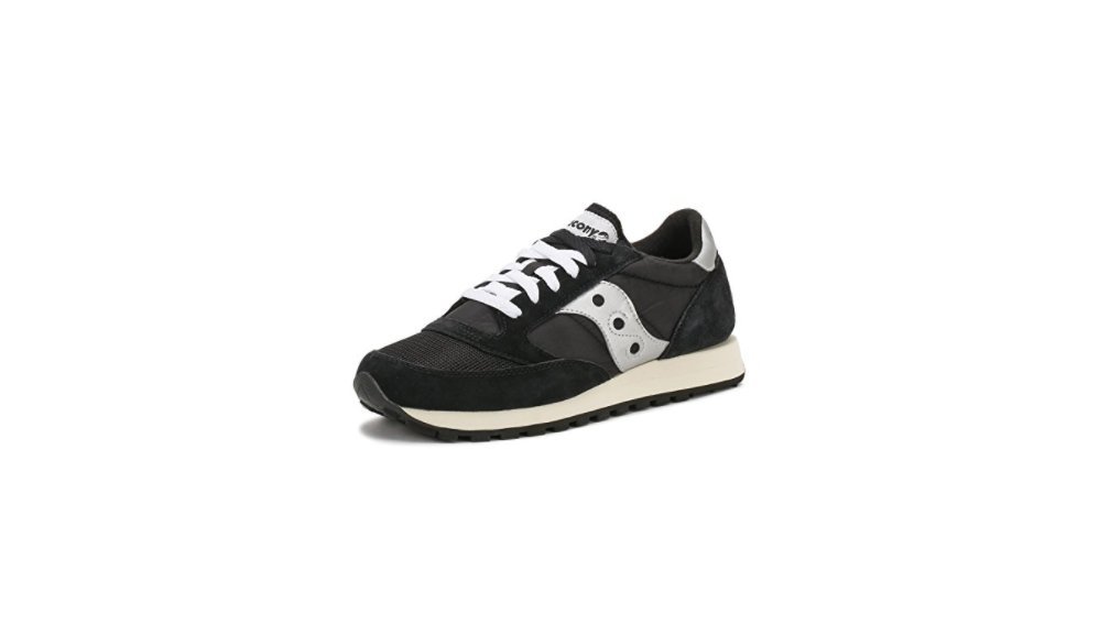 Saucony Jazz Original Vintage Trainers Black White - Mens