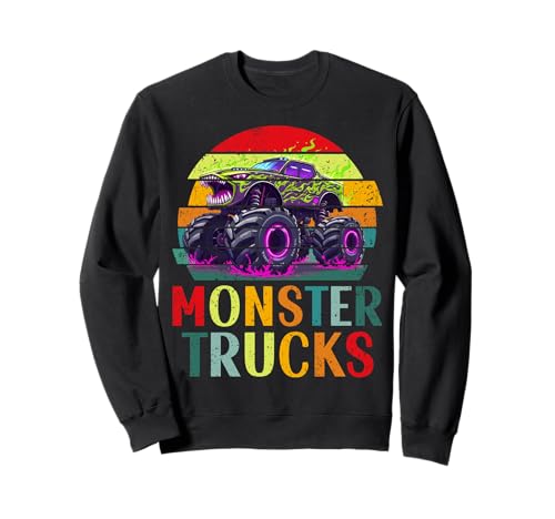 Monster Truck - Regalo de estilo retro vintage para hombres, mujeres, niños y niñas Sudadera