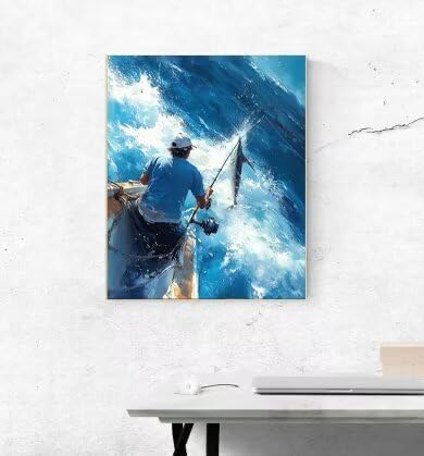釣り ナンバーペイント 海 大人用 初心者向け 手塗り 塗り絵 ハンドメイドクラフトアート 簡単 DIY 数字 【タイプ】