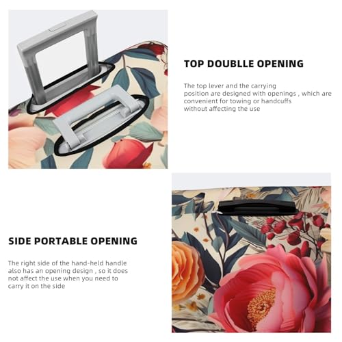 Modern Floral Luggage Suitcase Covers Elastic Washable Travel Luggage Protector Anti Scratch Travel Suitcase Protective Cover For Kid And Adult, Fits 18-32 Inch Luggage4