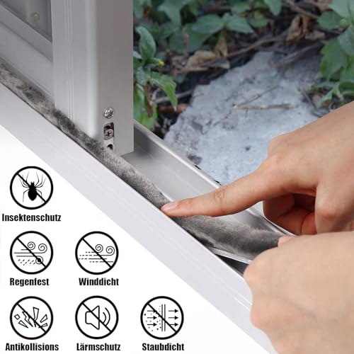 10M Bürstendichtung Selbstklebend Bürstenleiste Dichtungsstreifen Winddicht Staubdicht Dichtungsband Für Schiebetüren Fenster Garderobe Dichtungsbürste