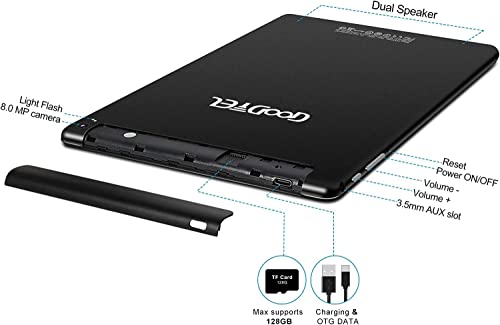 GOODTEL Tablet 10 Zoll WLAN + Dual SIM, 3GB RAM + 32GB ROM, 4-256 GB Erweiterung, 8000 mAh Akku, 5MP + 8MP Dual-Kamera… - Image 8