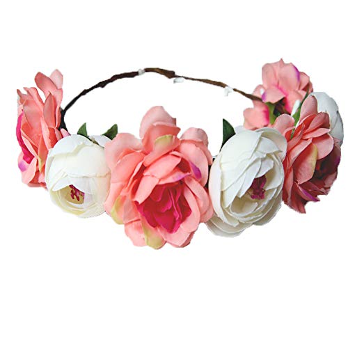 Fall Moana Flower Headband for Girl Toddler Child Infant or Dog Halloween Christmas Festival Photoshoot Cute Hair Neck Wreath Garland