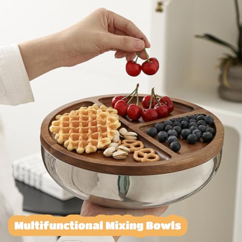 VINGVO Tazón Mezclador de Acero Inoxidable con Tapa de Madera miniatura 2