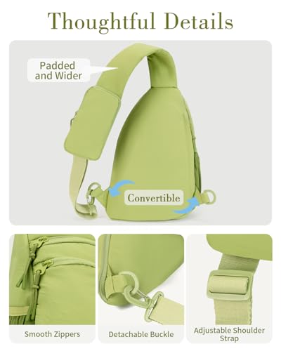 Image of Sling Bag Nylon Crossbody Bags for Women with Anti-theft RFID Blocking Pocket Cross Body Purse Adjustable Shoulder Strap