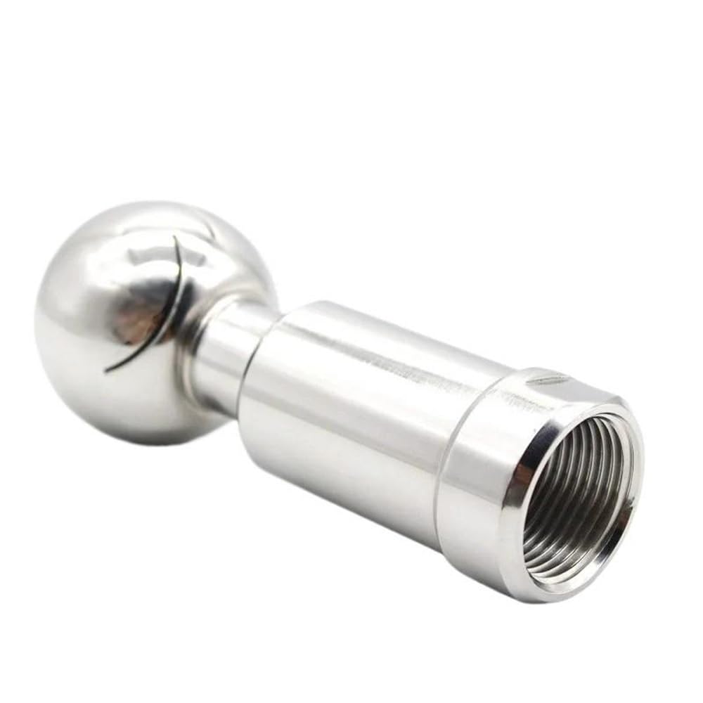 Stainless Rotary Cleaning BSP SS304 Stainless Rotary Spray Ball, 1/2-2inch Female Thread Tank 360 Degree Coverage Cleaning Balls 2pcs(1inch)