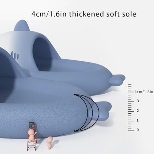 Shark Slides for Women and Men, Summer Novelty Anti-Slip Quick Drying Gradient Shark Slippers, Open Toe Slide Sandals with Cushioned Thick Sole2