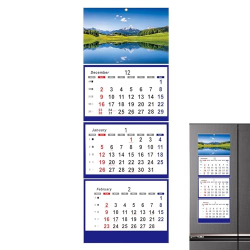 Calendario De Pared De 3 Meses 2025, Calendario Mensual Grande, Calendario Diciembre 2024 - Enero 2026, Calendario Vertical Con Papel Grueso, Para Horarios Ocupados, Calendario Fácil De Leer