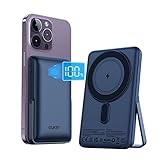 Leicht, Aber 10000mAh Grosse Kapazität: Die magnetische powerbank von Euker ist leicht und tragbar, nur 0,47 lb, 4,5 * 2,86 * 0,67 Zoll, 40 % kleiner als ein normaler tragbarer 10.000-mAh-Akku, kann in Ihre Tasche gesteckt werden zum Tragen irgendwo. Und mit der großen Kapazität von 10000 mAh kann sie Ihren täglichen Ladebedarf hervorragend decken.Sie können auf Geschäftsreisen, Reisen oder Flugzeugen dabeihaben