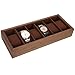 Uhr Schmuck Aufbewahrungsbox Holz Schmuck Theke Display Tablett Klein Braun Samt Kissen Armband Halskette Uhr Aufbewahrungsbox 6 Gitter
