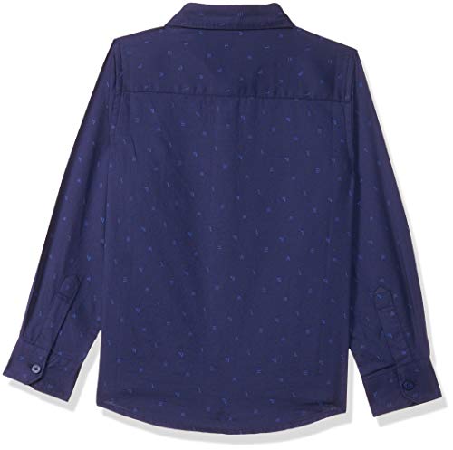 Image of Amazon Brand - Jam & Honey Solid Regular Fit Boys 100% Cotton Printed Full Sleeves Shirt | Age 2-12 Years