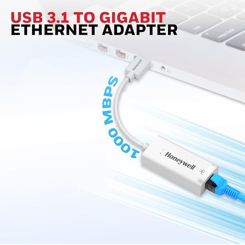 Honeywell High-Speed USB 3.1 to RJ45 Gigabit Ethernet Adapter, 10/100/1000 MBPS Network LAN Speed, for Laptop, Desktop, Gaming Console, Ultrabook, Chromebook, Plug & Play, 3 Yrs Manufacturer Warranty 2 41T5nAzIJbL