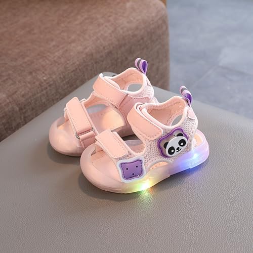 Toddler Infant Light Up Sandals Open Toe Lightweight Breathable Anti Slip Flashing Sport Shoes Summer Beach Play2