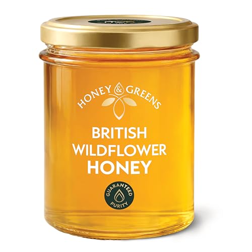 British Wildflower Honey Raw Pure & Natural | Unpasteurised Organic-Quality Honey (240g) Certified Authentic 0% Added Sugar