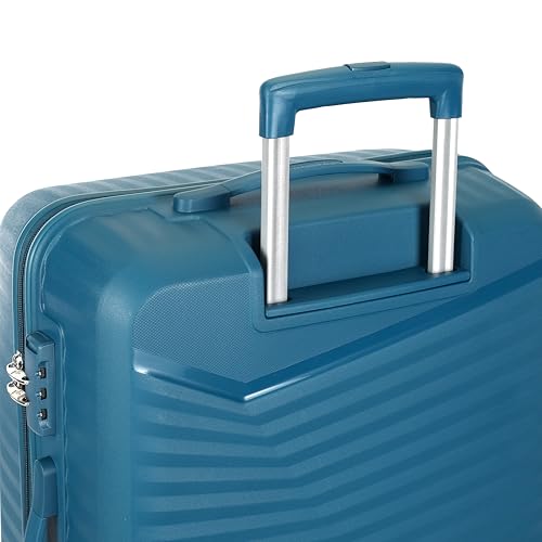Image of Kamiliant by American Tourister Rock-Lite Medium 68 Cm Check-in Hard Sided Trolley Bag for Men & Women, Suitcase 66L for Travel with 3 Digit Combination Lock - Deep Ocean