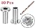 CKE 80 Pack T316 Stainless Steel Protector Sleeves for 1/8" Wire Rope Cable Railing, DIY Balustrade T316 Marine Grade, Come with A Free Drill Bit
