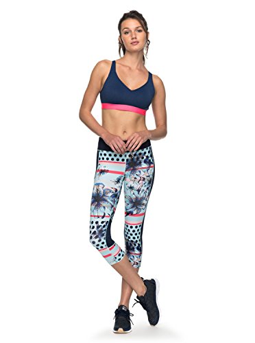 Roxy Womens Spy Game - Technical Capris - Women - L - Blue Blue Light Rain Daze L