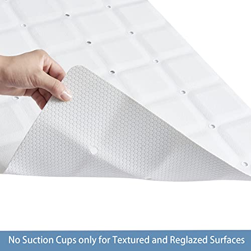 Alfombra de baño plegable Webos blanca para bañera cómoda 5