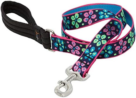 LupinePet Originals 1" Flower Power 4-Foot Padded Handle Leash for Medium and Larger Dogs image 4