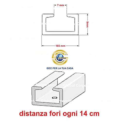 GLOBALCORPORATION Binario per Tende a SOFFITTO in