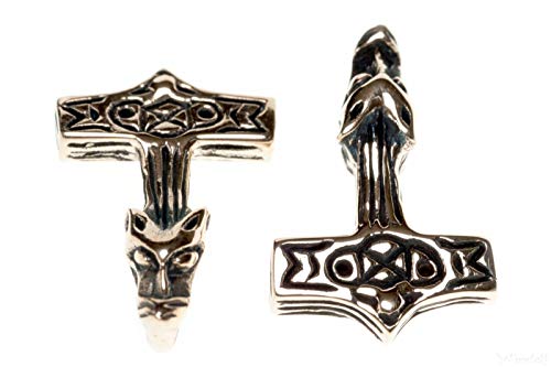 Petit marteau de Thor en bronze Wolfshammer pendentif Mjölnir